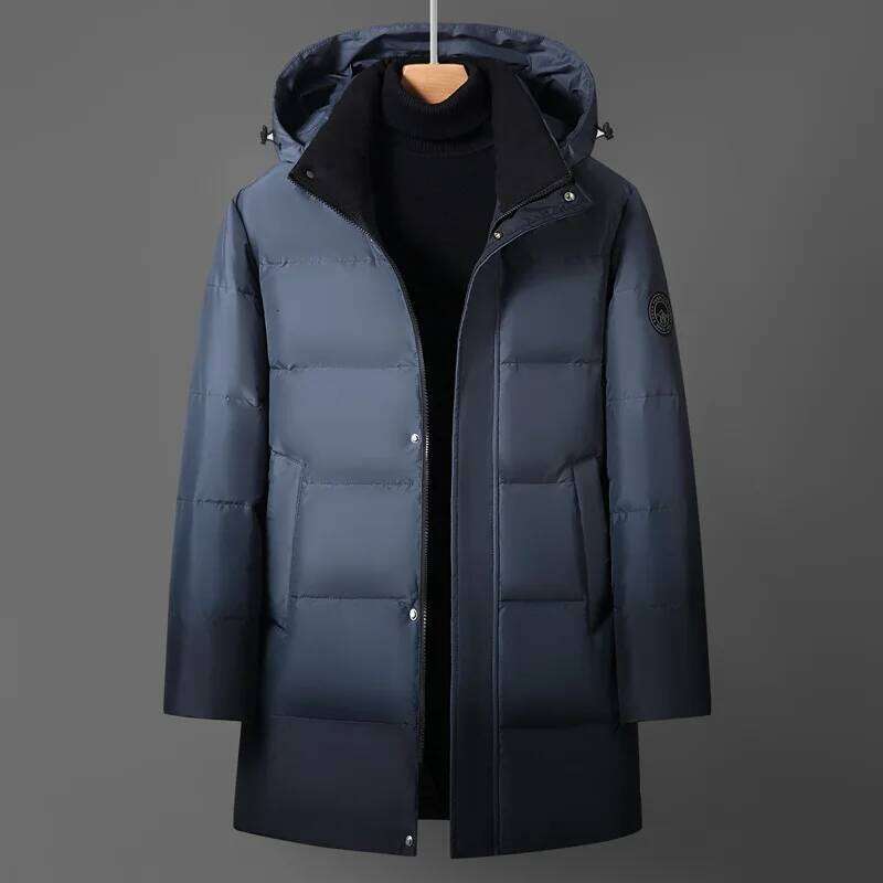 Luxury Men's Winter Padded Jackets Man Coats Parka White Goose Down Jacket Clothes Hooded Long Padding Puffer Jcket HXY299 W260626 - view 3