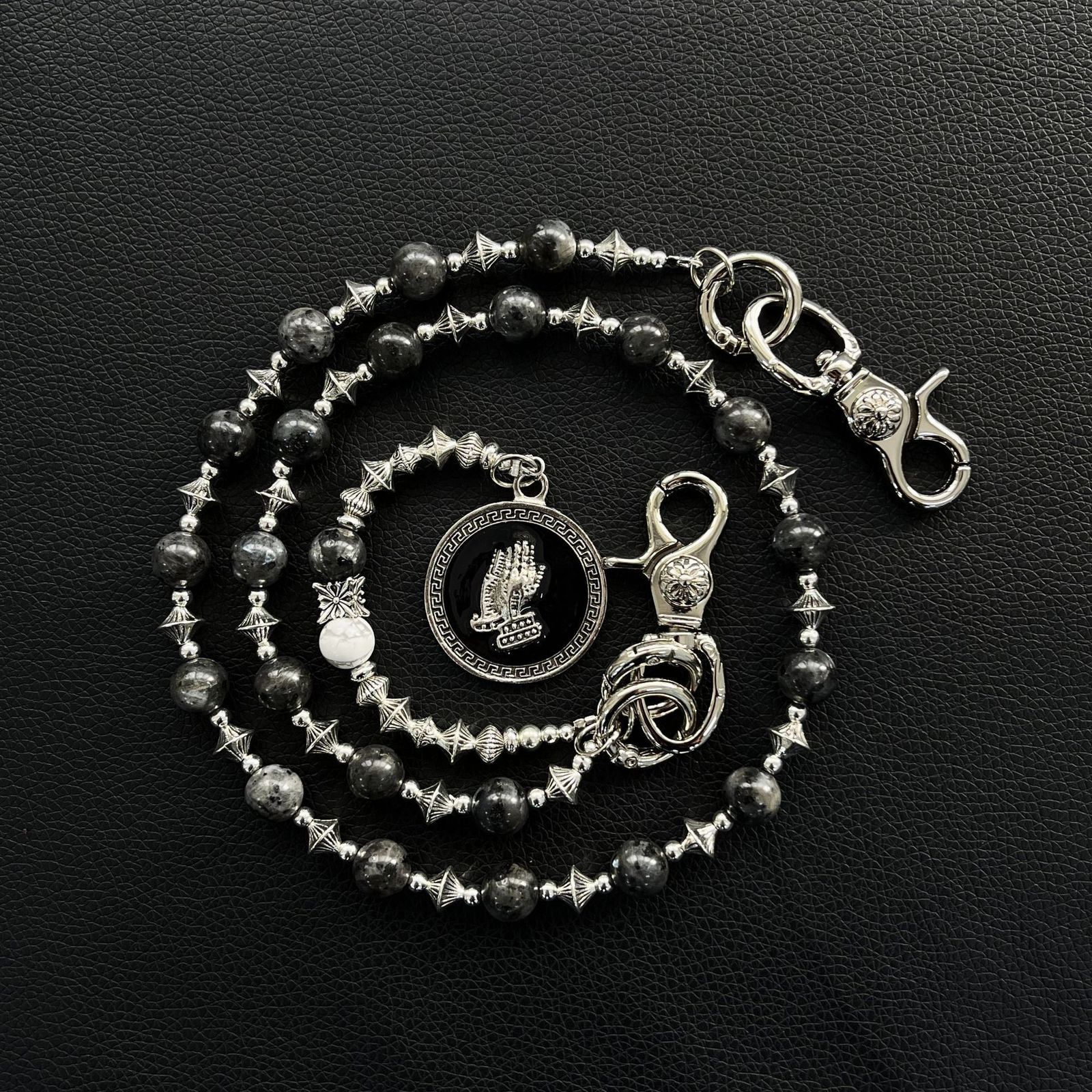 Summer Y2K Black Glitter Stone Pants Chain Fashionable Men And Women Anti Theft Wallet Chain Ones Waist Accessorie 250804
