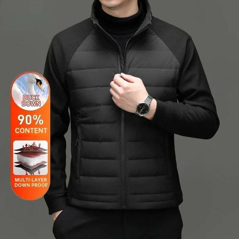 High End 90% Light Brand Casual Fashion Men Down Jacket Streetwear New Windbreaker Stand Collar Puffer Winter Feather Coats J260626