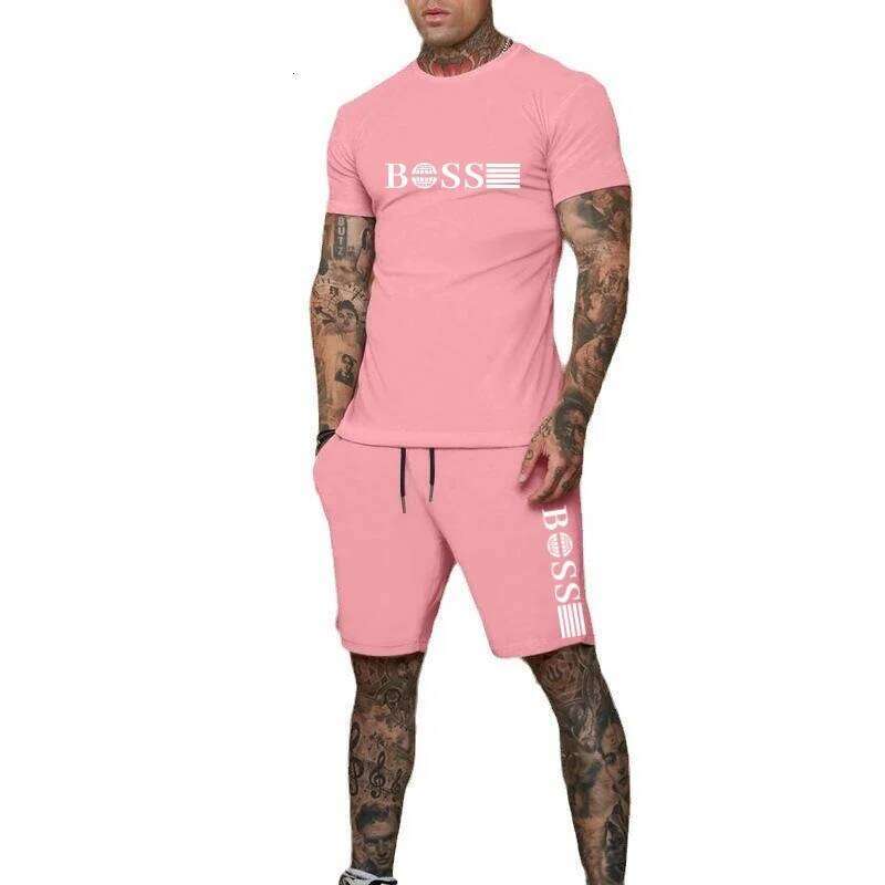 2026 Fashionable summer outdoor sports suit men's breathable T-shirt shorts casual and fashionable two-piece set 26Y0626 - view 4