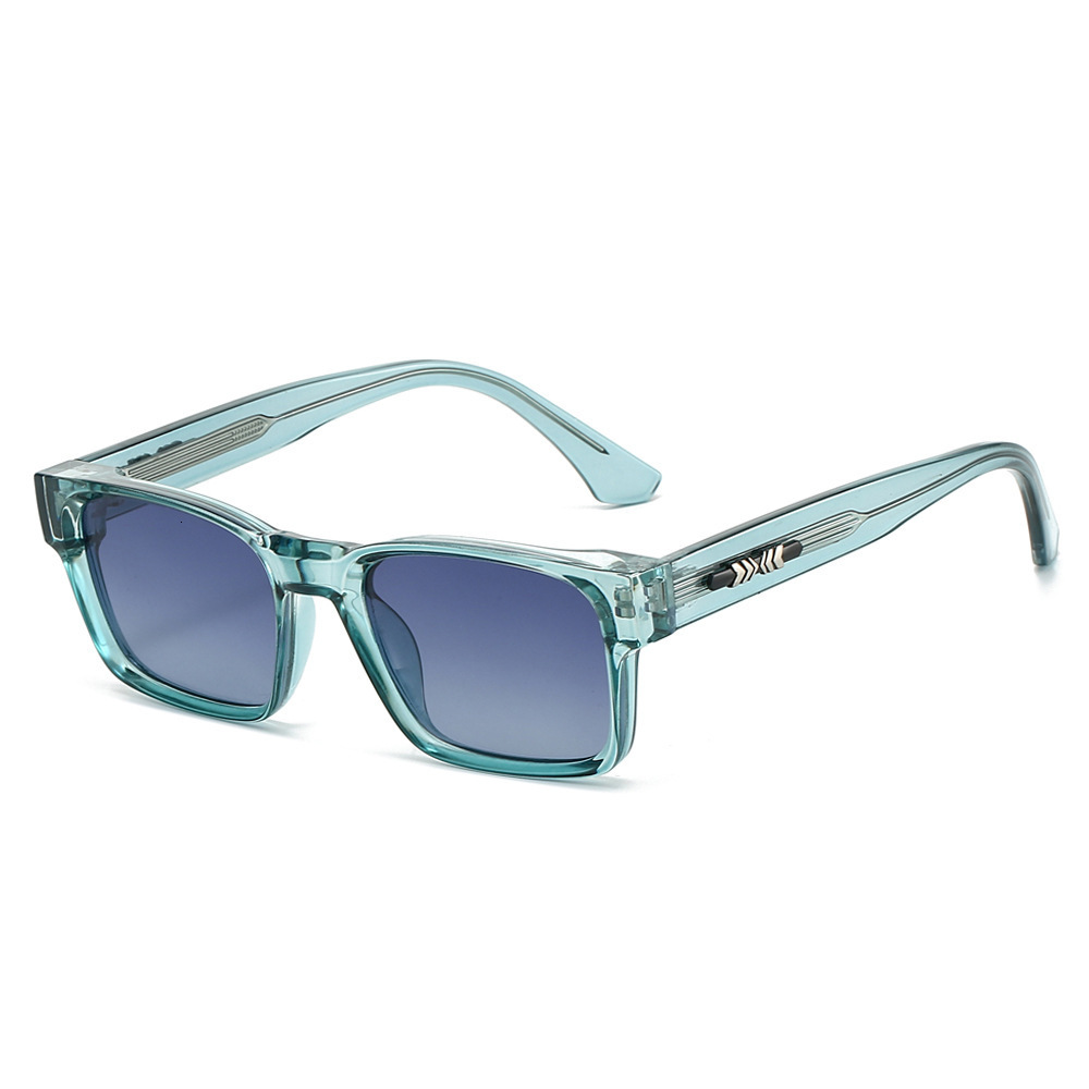 New Polarized Sunglasses With Pin Design, European American Fashion Square Sunglasses, Simple Sun Protection Eyewear For Men And Women - view 6