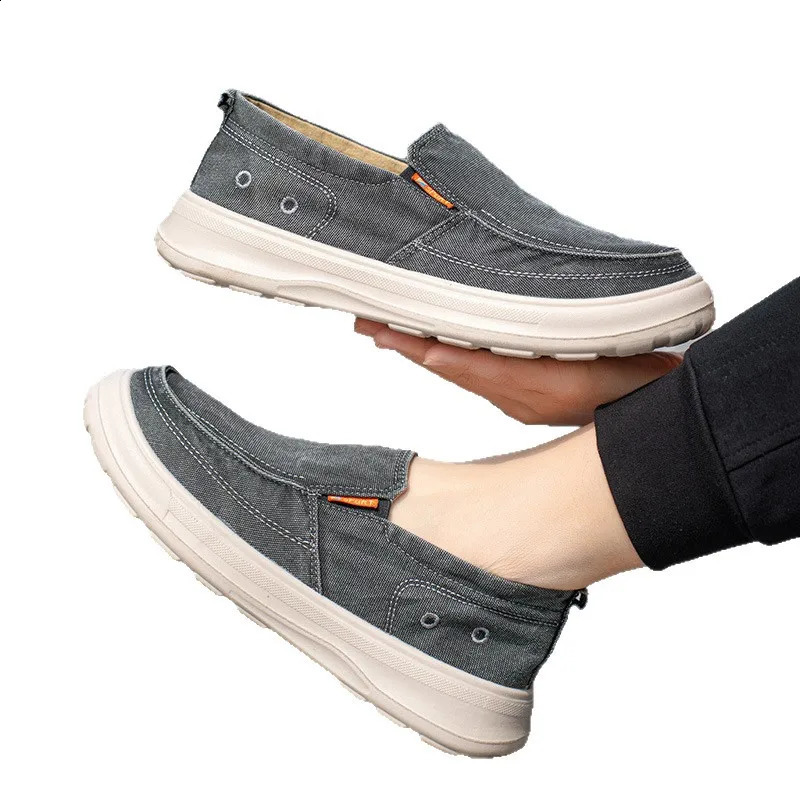 Mens Casual Canvas Shoes Breathable Wear-resistant Flat Bottom Lightweight Soft Sole Loafers Spring Summer Autumn Low Top 260626 - view 6