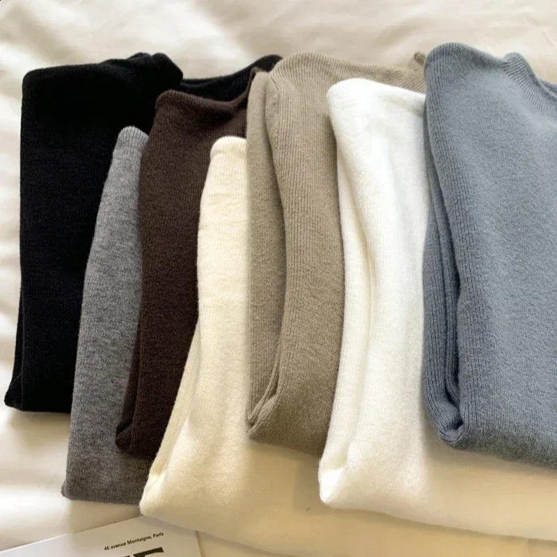2026 Women Turtleneck Knitted Pullovers Solid Sweater Harajuku Korean Soft Warm Knitwear Autumn Winter Fashion Slim Jumpers Tops 260626 - view 4