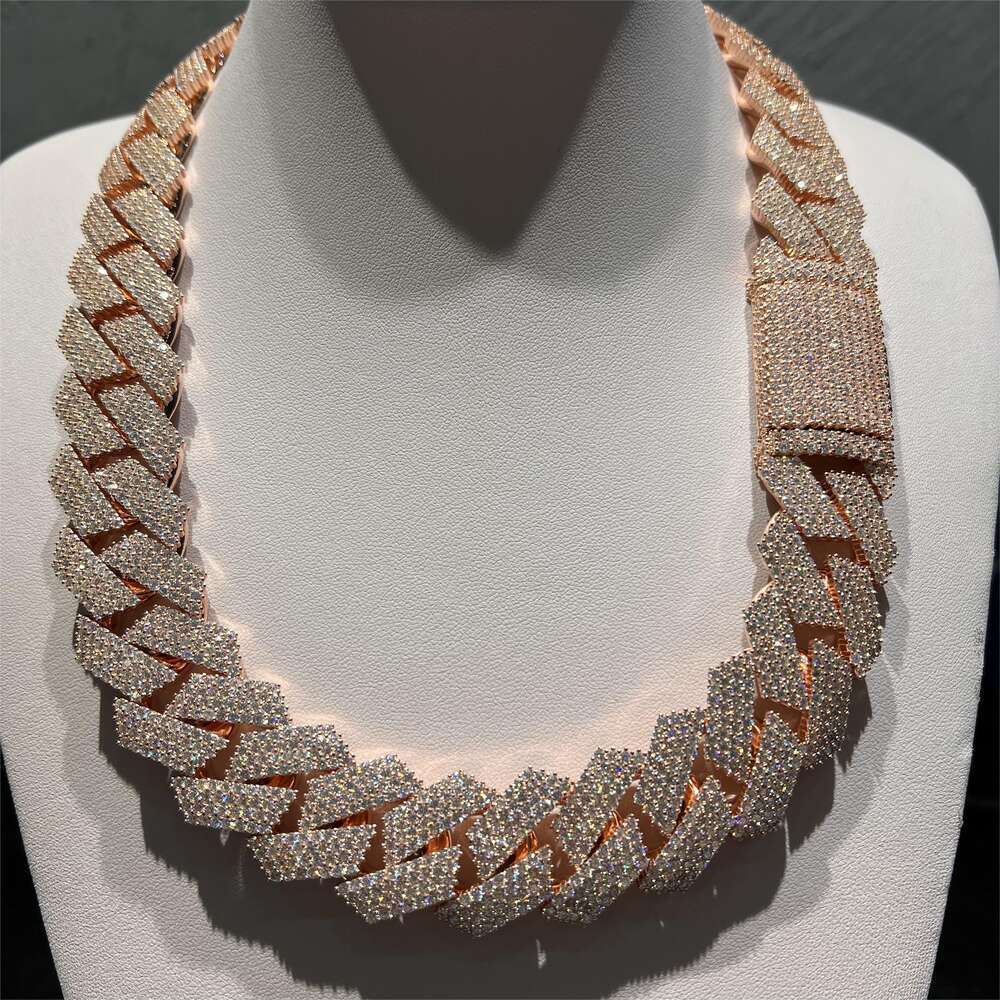 20MM necklaces designer jewelry necklace cuban link chain Horizon Iced Out Pass Diamond Tester vvs Moissanite Jewelry Necklace chains for men moissani - view 7