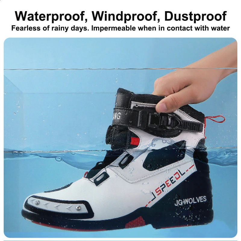 Motorcycle Boots Man Leather Motos Riders Protective Waterproof Nonslip Motocross Mountain Racing Shoes 260626 - view 4