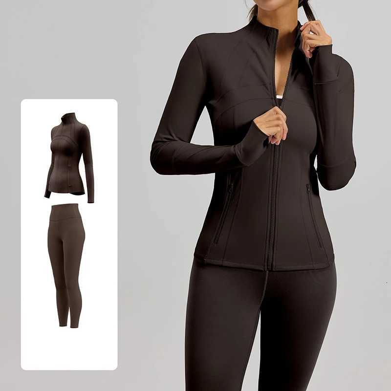 Sets Womens Yoga 2 Piece Thumb Hole Long Sleeve Top with Bra Pads High Waist Leggings Slim Fit Quick Dry Running Workout Set M260626 - view 5
