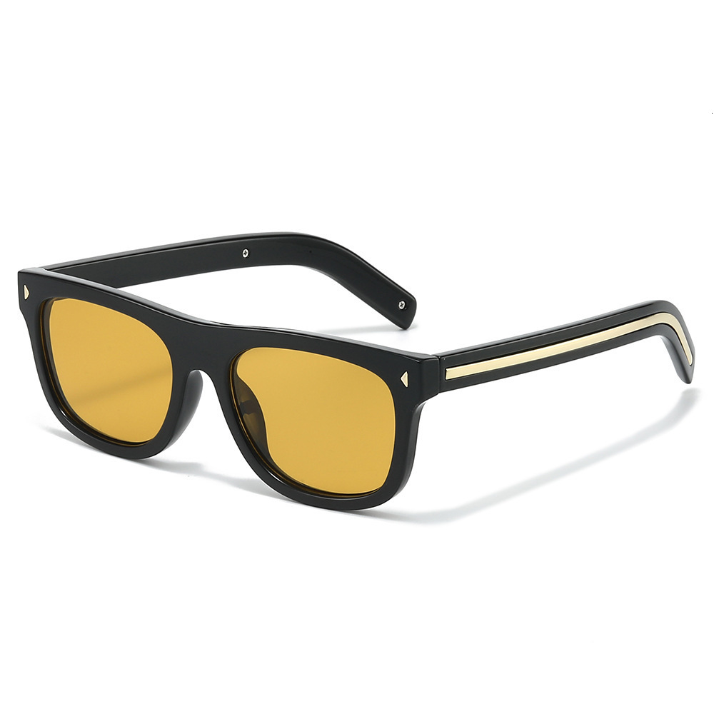 2026 New Style Square Sunglasses, Fashionable Metal Single-Line Decoration, Ins-Style Sunglasses For Men And Women - view 5