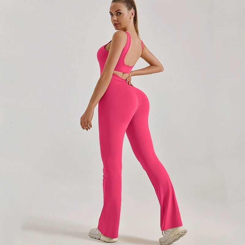 Style New American 2026 Women Slim Fit Yoga Bodysuit Fashion Cutout Body-Hugging One-Piece Yoga Sets for Running Fitness M260626 - view 5
