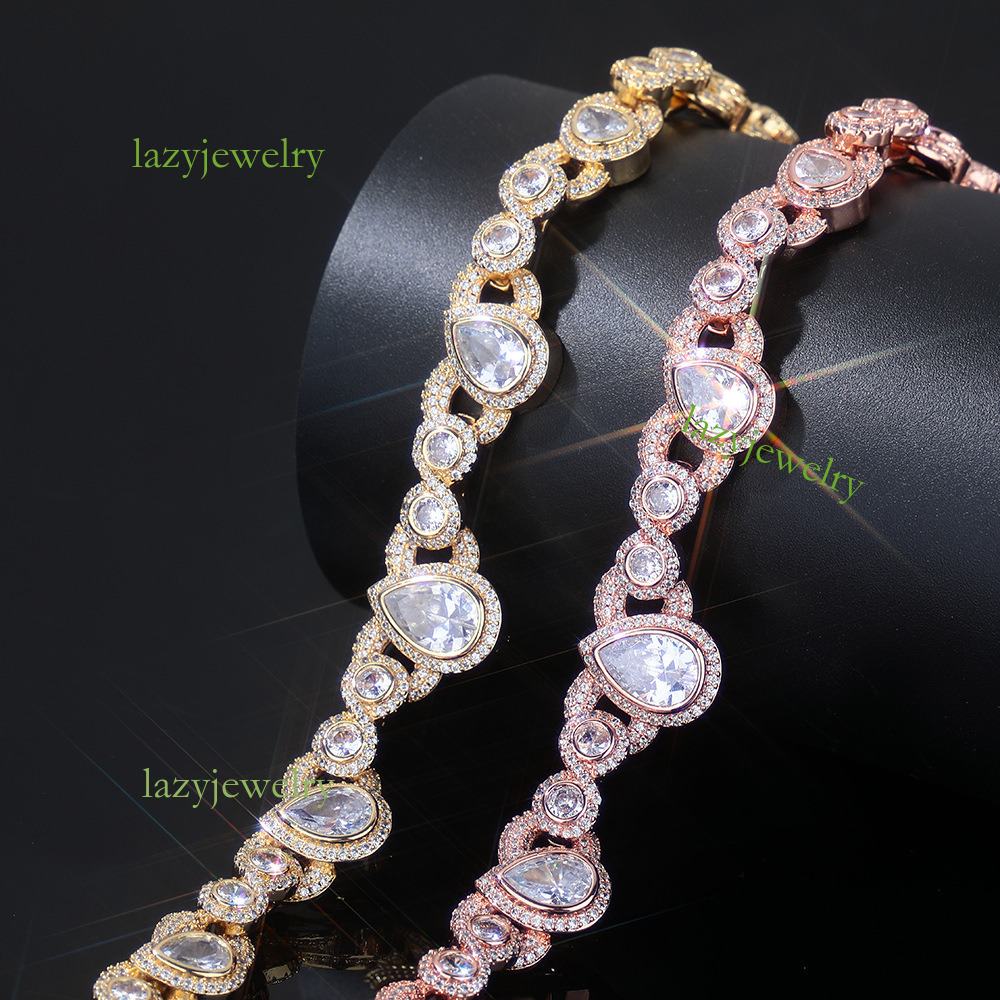 15mm hip hop burst small temperament luxury water drop eight figure necklace hip hop fashion trend accessories moissanite set diamond level complex je - view 5