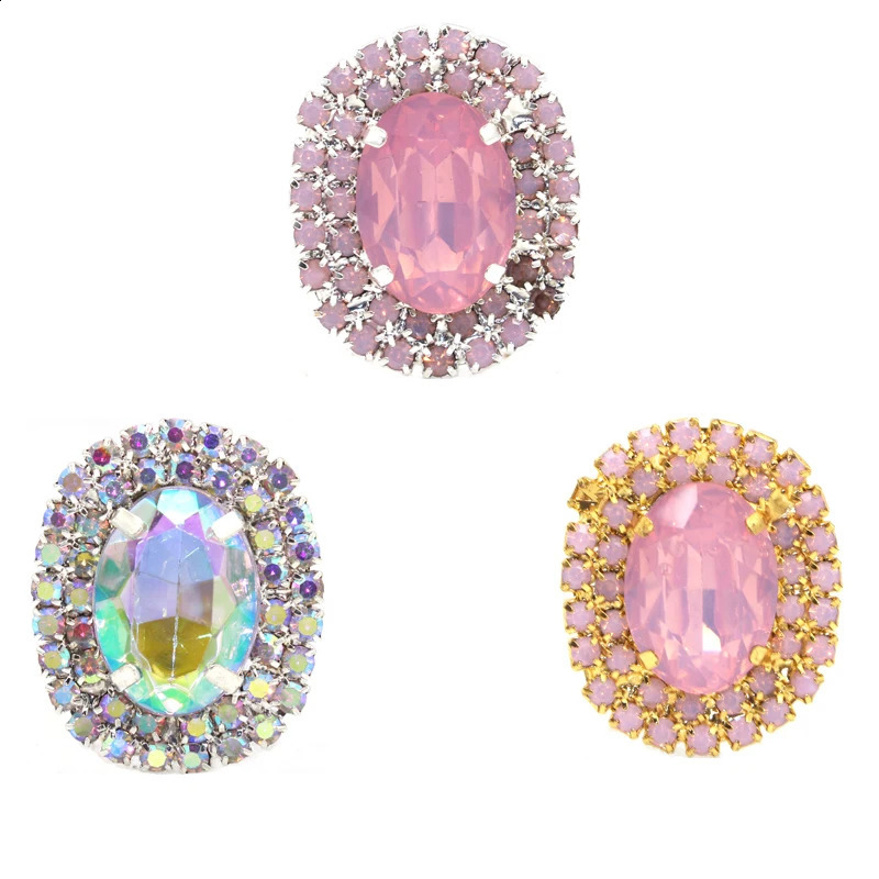 5PCS2924MM Colorful Oval Flat Bottom Water Diamond Buckle Alloy Gem Hand Sewn Clothing Jewelry Accessories 260623 - view 7