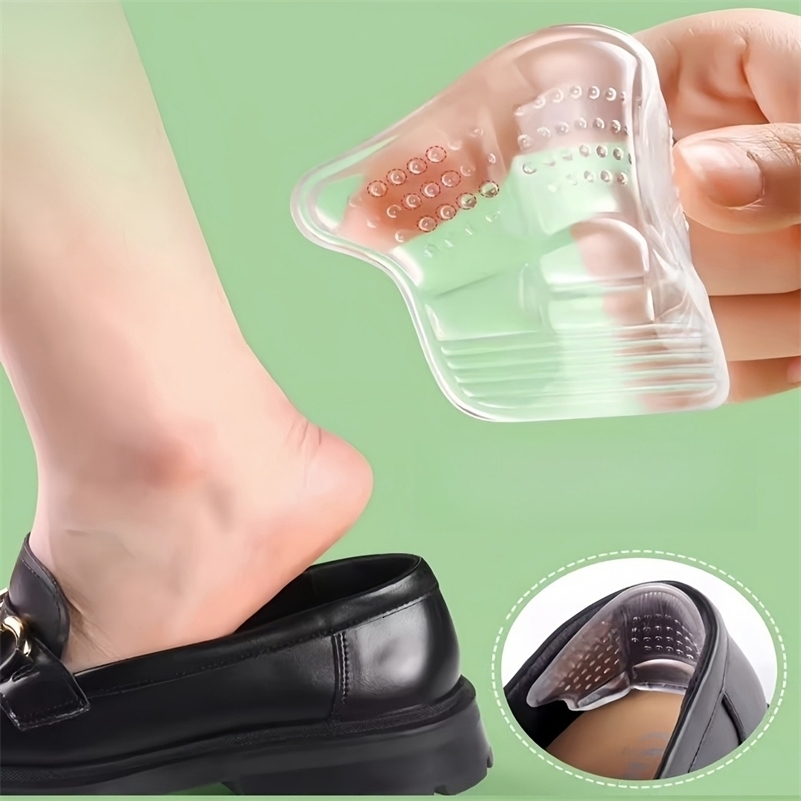 Silicone Gel Heel Inserts Self-Adhesive Anti-Blister Cushions Adjustable Shoe Size Pads Reusable Comfort Heel Pads for Heels 260625
