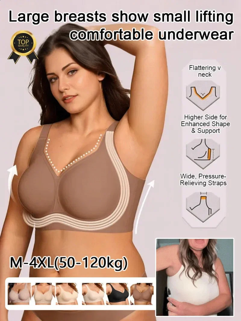 Top RatedWomens SeamlBra Removable Pads WirelBralette Comfortable FullCoverage Ideal for Daily Casual Wear Use 260626