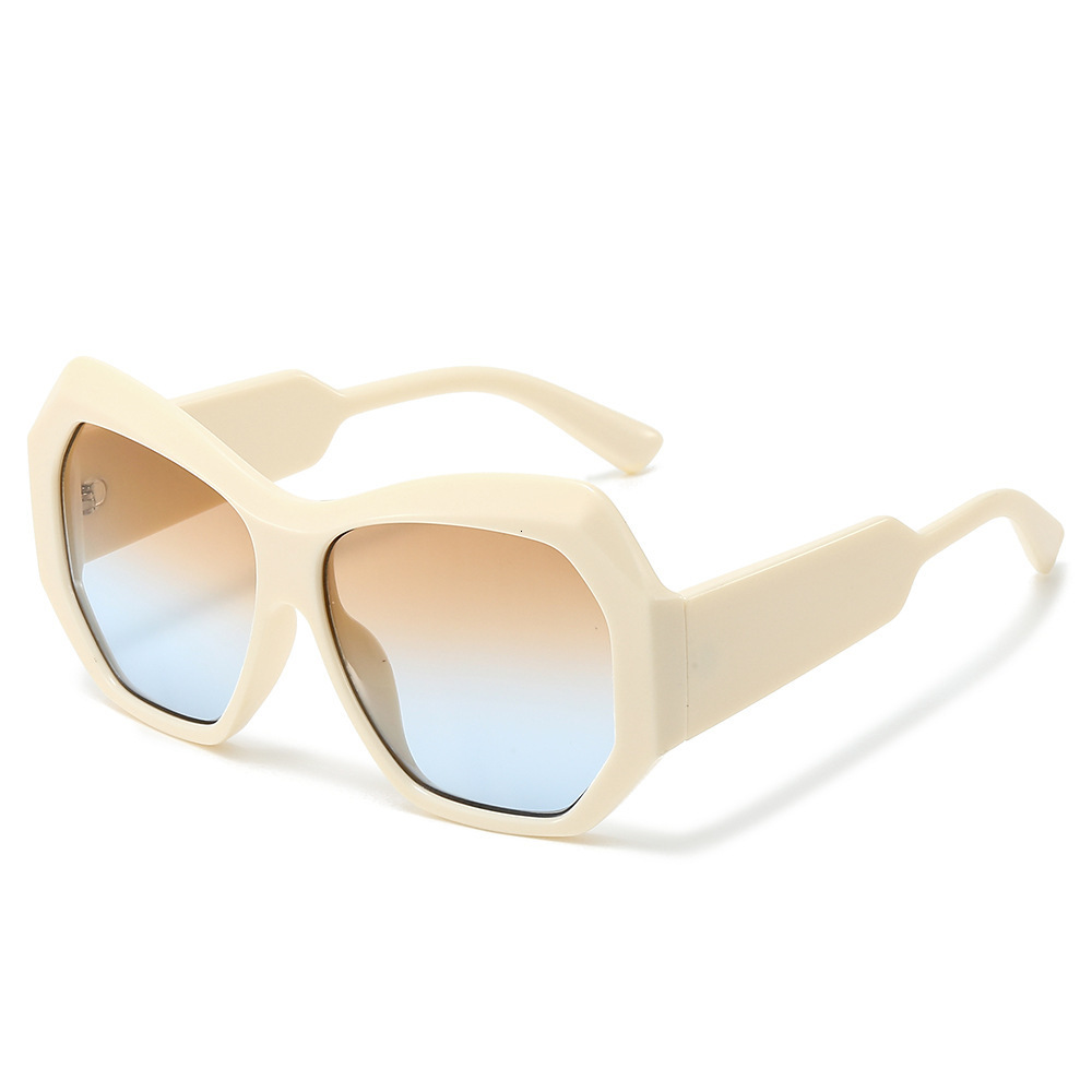 2026 Rectangular Large Frame Fashion European And American Style Unique Ins Colorful Versatile Casual Unisex Sunglasses - view 3