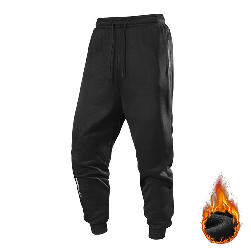 CHRLCK Mens Winter Tight Foot Sweatpants Sport Pants Fleece Running Pants Warm Casual Sweat Pants Jogging Trousers Thick Unisex 260626