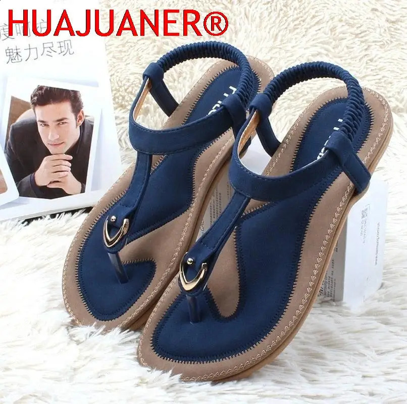 Summer Women Sandals Bohemia Casual Ethnic Shoes Flip Flops Soft Flats Woman Comfortable Plus Size Wedge Sandalias Zapatos Mujer 260626