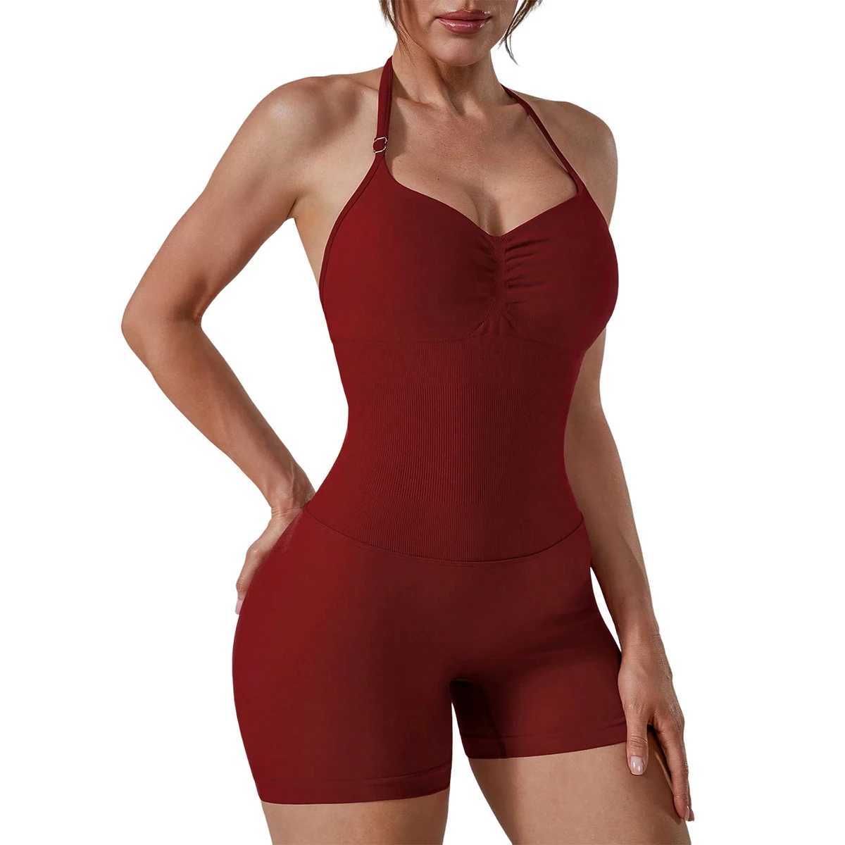 Summer New Women Yoga 2026 Bodysuit Fashion Sleeveless Romper Seamless Workout Gym Fitness Jumpsuit M260626 - view 5