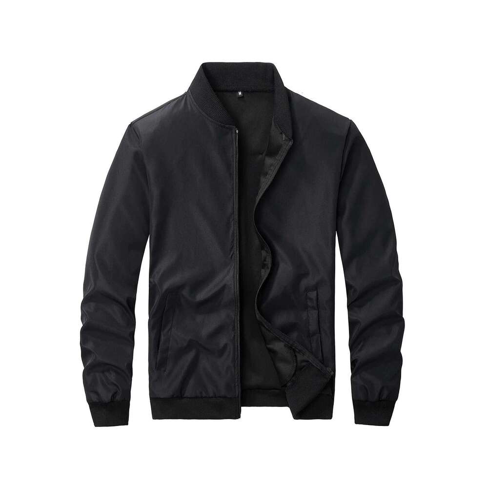 2024 Spring and Autumn New Baseball Collar Short Loose Solid Color Jacket Men's Business Casual Thin Coat Trend W260626 - view 4