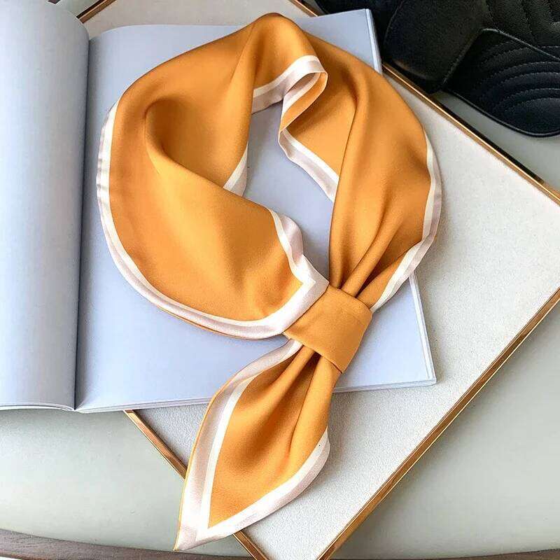 Fashion Print Hair Ribbons Scarf Women Silk Scrunchies Foulard Female Neck Tie Skinny Bag Bandana Accessories Headware 26Y06226 - view 4