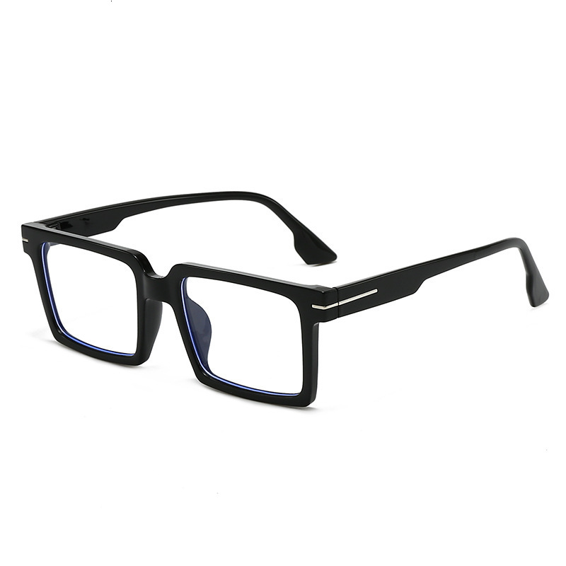 New European American Retro Square Frame Non-Prescription Glasses, Anti-Blue Light, Fashionable And Versatile, A High-End Feel, Can Be Fitted With - view 1