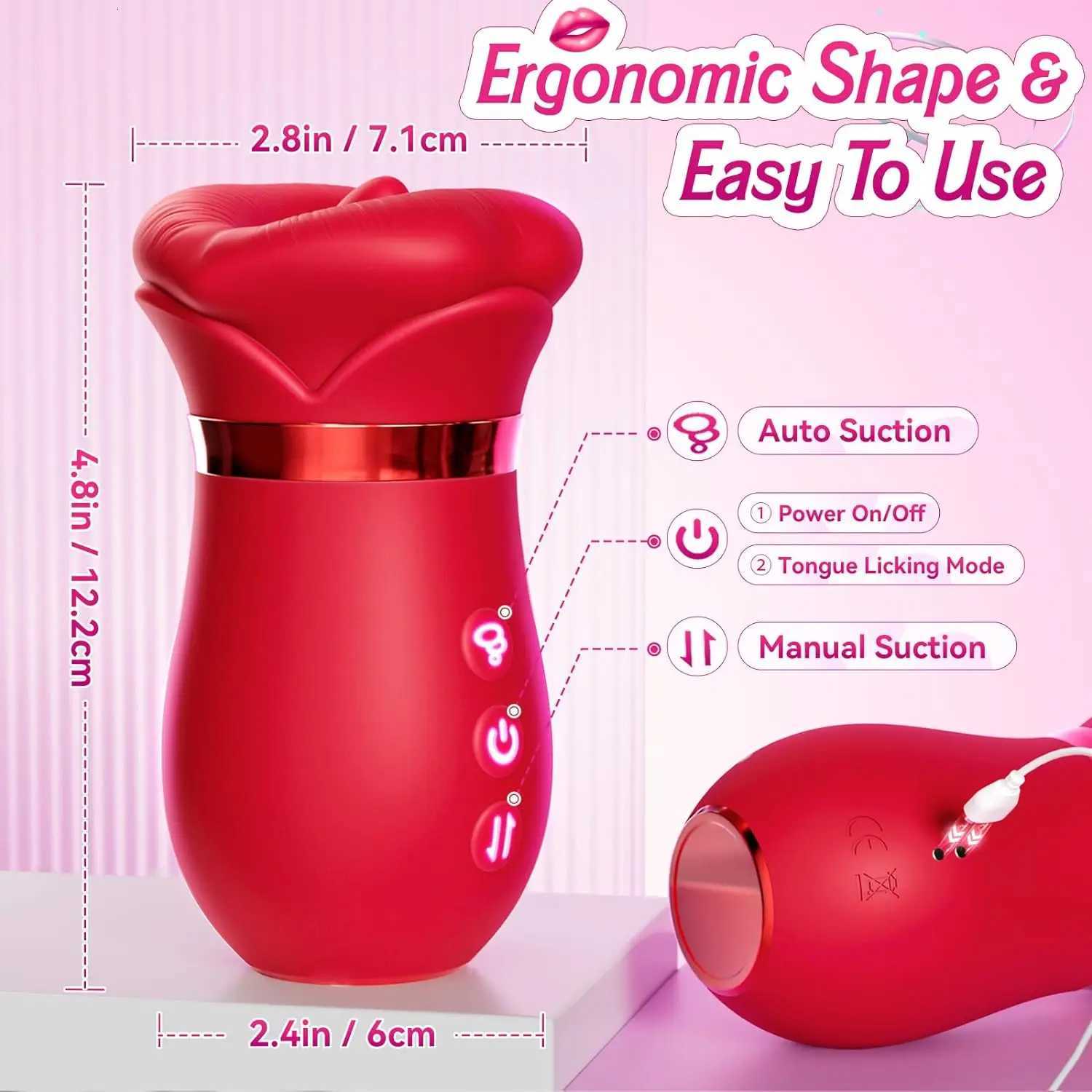 Rose Sucking Vibrator APP Mouthpiece Control Cunnilingus Sexo Anal Clit Nipple Stimulator Female Couples Sex Toys for Women M260626 - view 4