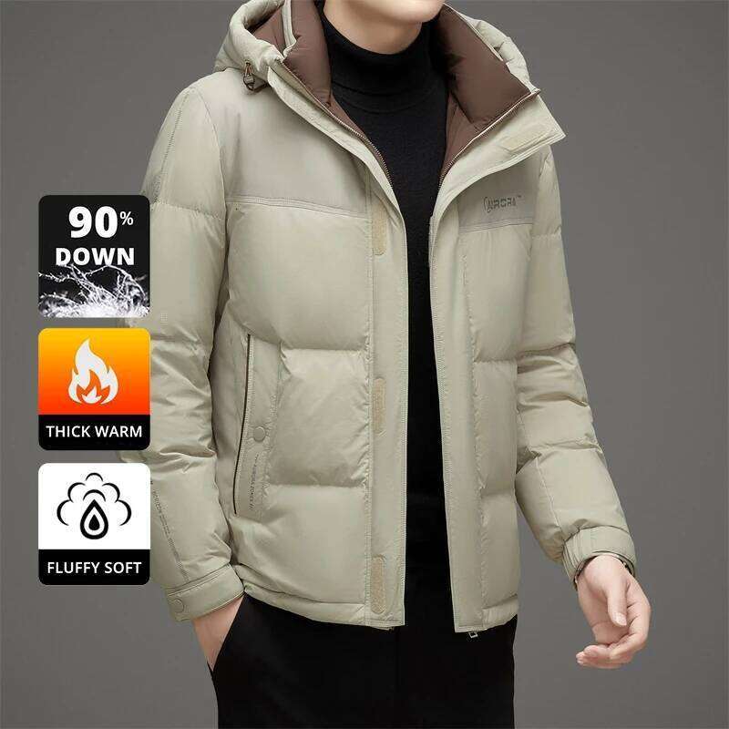 High End 90% White Duck Thick Winter New Brand Hooded Casual Fashion Luxury Mens Down Jackets Windbreaker Puffer Coats W260626 - view 6