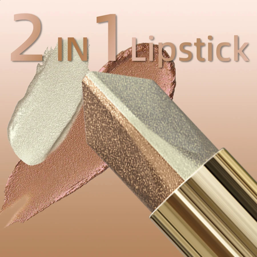 Two Color Eye Shadow Stick Shimmer Glitter Brown Color Dimensional Natural Without Taking Off Makeup Eye Cosmetic for Women Gift 260626 - view 5