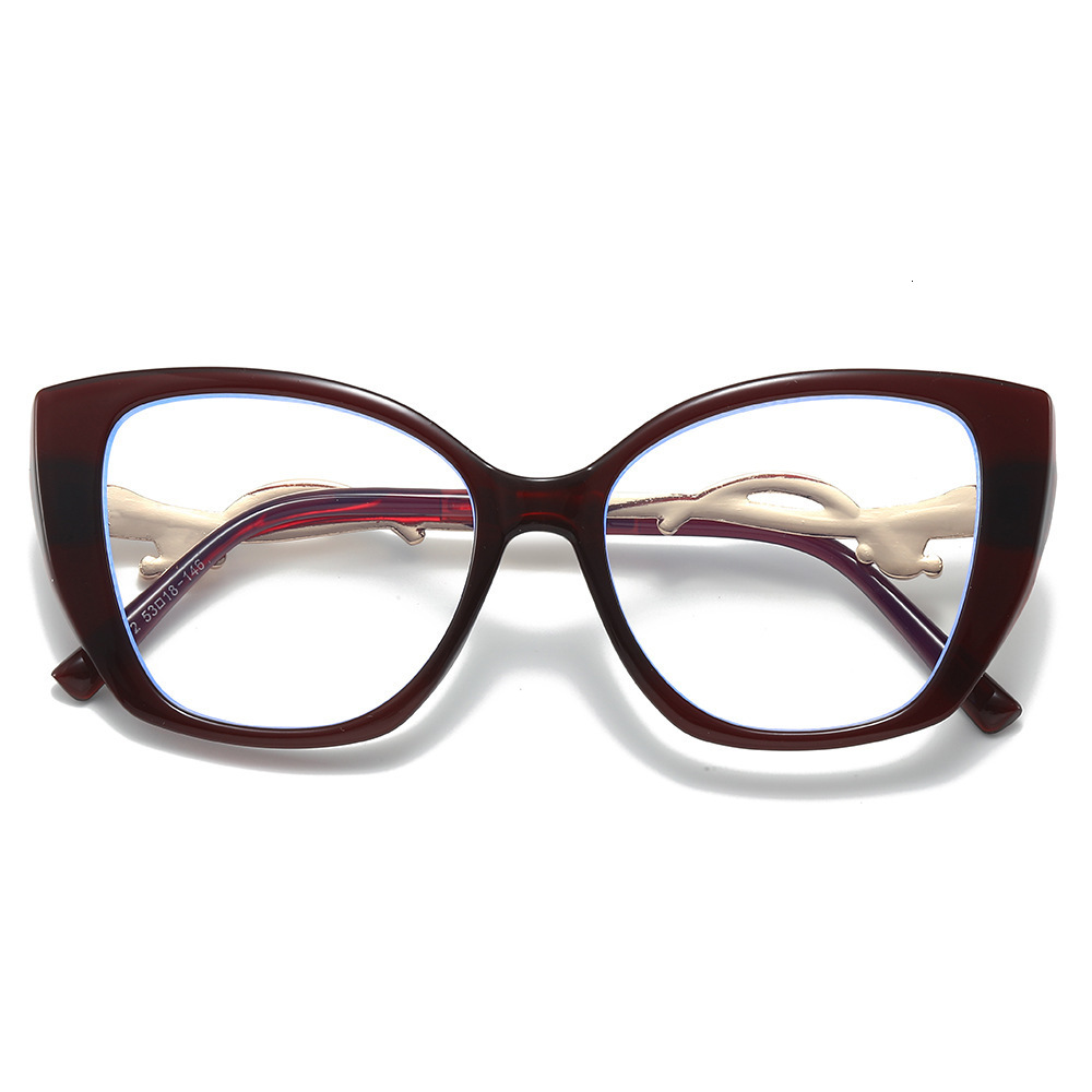 2026 New Personalized Cat-Eye Flat Glasses European And American Large Frame Fashion Internet Celebrity Street Style Unisex Eyeglass Frames - view 4