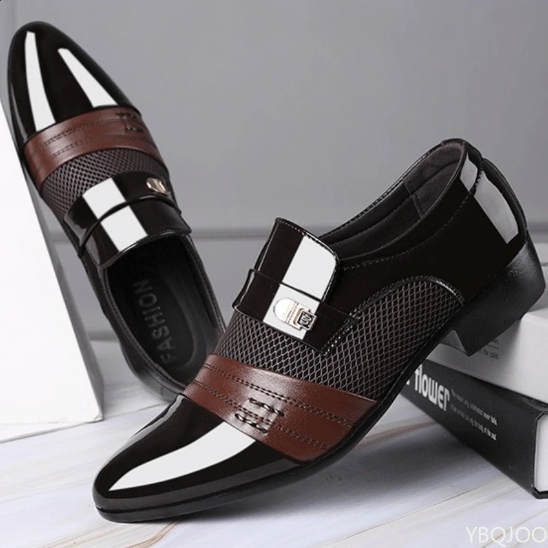 Large Size Fashionable Mens Office Formal Shoes Low Cut Daily Comfortable Pointed Multifunctional Wedding 260624 - view 4