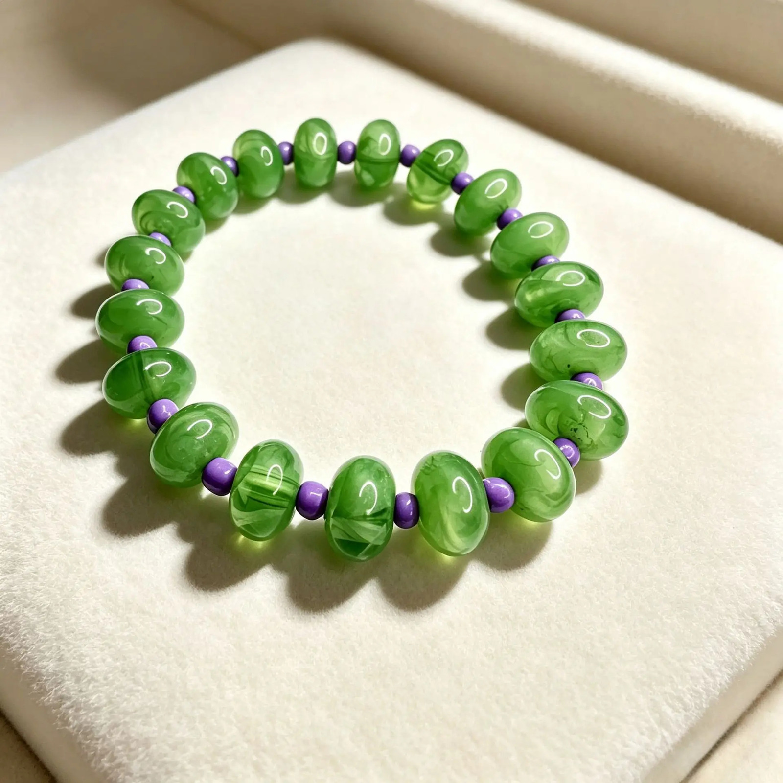 Exaggeration y Colored Glass Bead Shell Conch Bracelet Boho Handmade Geometric Beades Elastic Rope Bracelets Hand Jewelry 260617 - view 7
