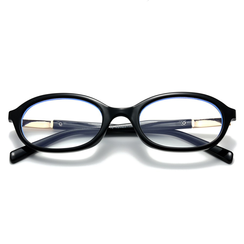 European And American Fashion New Oval Small-Frame For Women, High-End Sun Protection Sunglasses, Blue Light Blocking Flat Glasses Wholesale - view 3