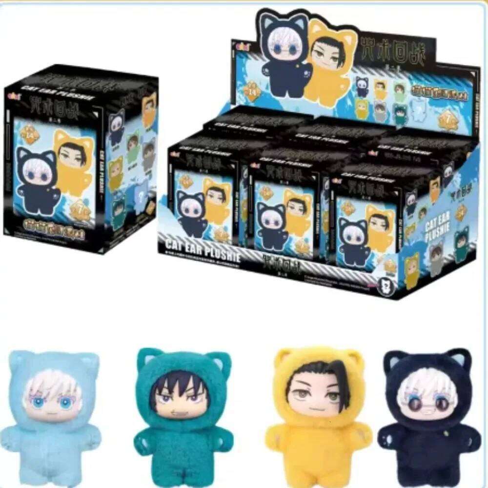 ujutsu Kaisen Gojo Satoru Plush Toy Cute Cat Ear Hoodie Stuffed Doll Anime Figure Collectible Gift for Fans 26Y0626 - view 3