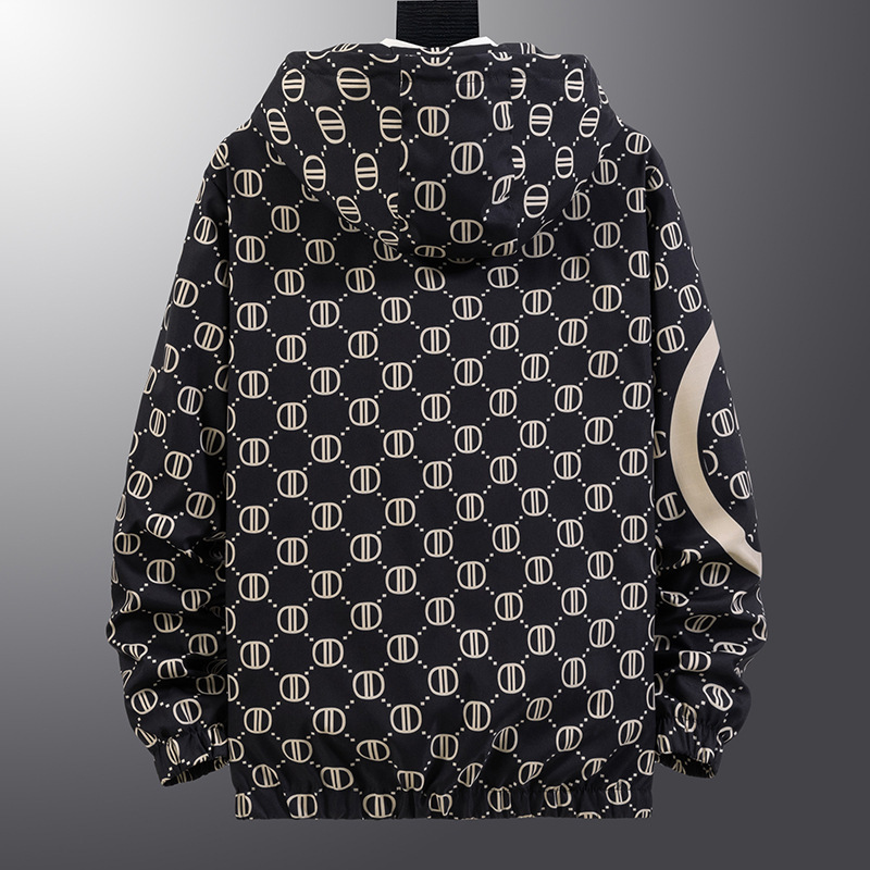 Men Fashion Spring And Autumn Men's Jacket, Trendy Printed Slim-Fit Versatile Coat Jacket For Young Men - view 4