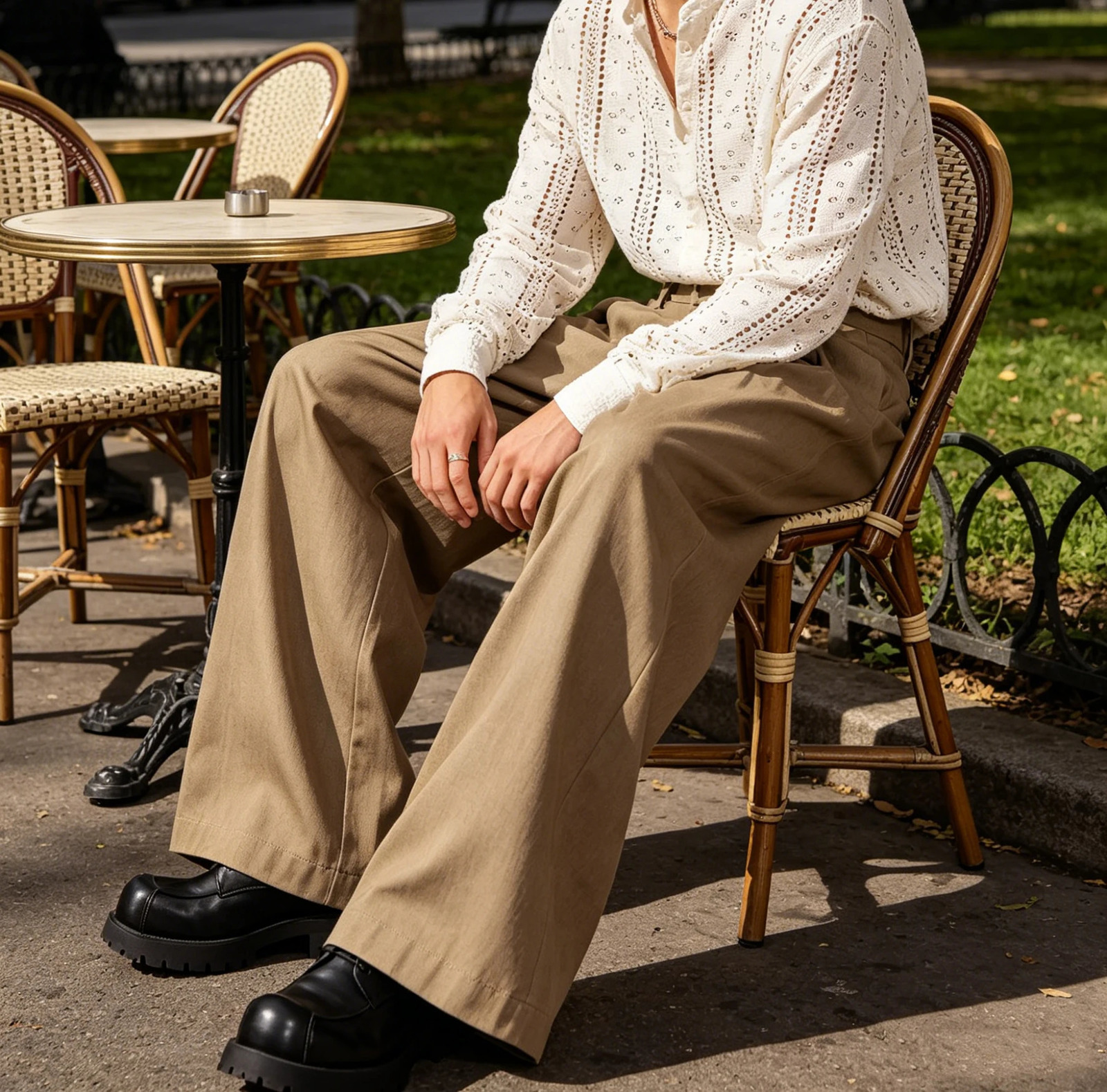 Mens Loose Khaki Pants Straight Leg Trousers High Waist Pleated Lightweight Breathable Cool Summer Casual For Beach Vacation 260625 - view 5