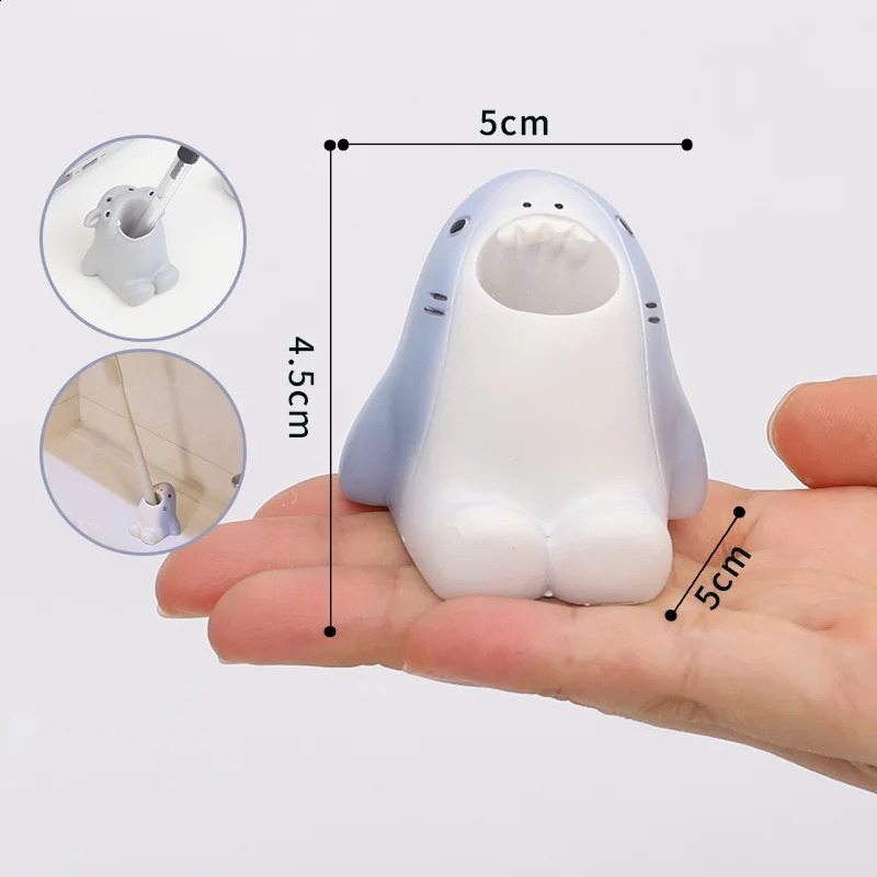 Cartoon Animal Toothbrush Holder Cute Corgi Shark Storage Stand Makeup Brush Stationery Countertop Organizer Bathroom Decoration 260626 - view 3