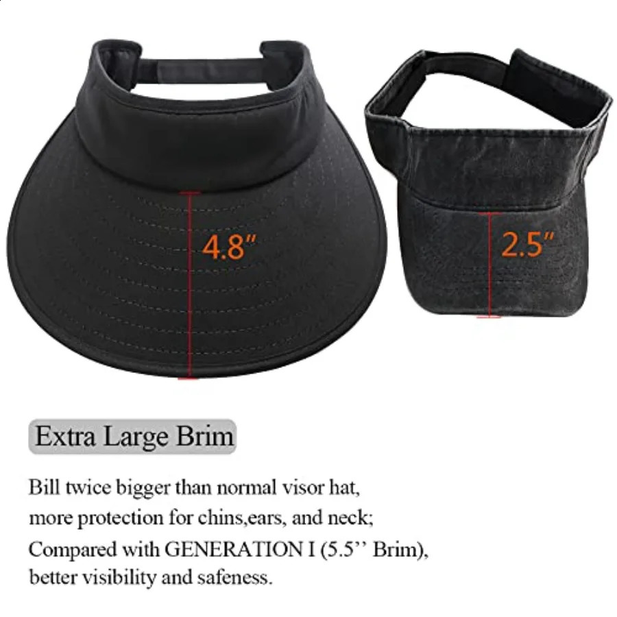 Sun Visor Hats Women Large Brim Summer UV Protection Beach Cap 260625 - view 5