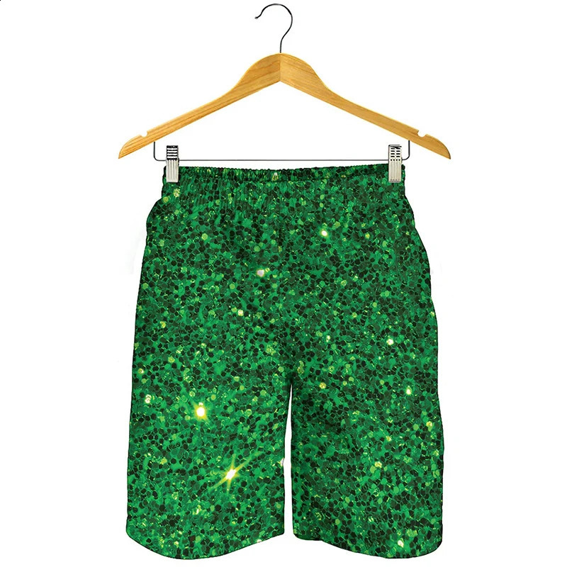 Full Print Sequinsglitter Graphic Beach Shorts For Men Women Casual Oversized Board Summer Quick Dry Short Pants 260625 - view 5