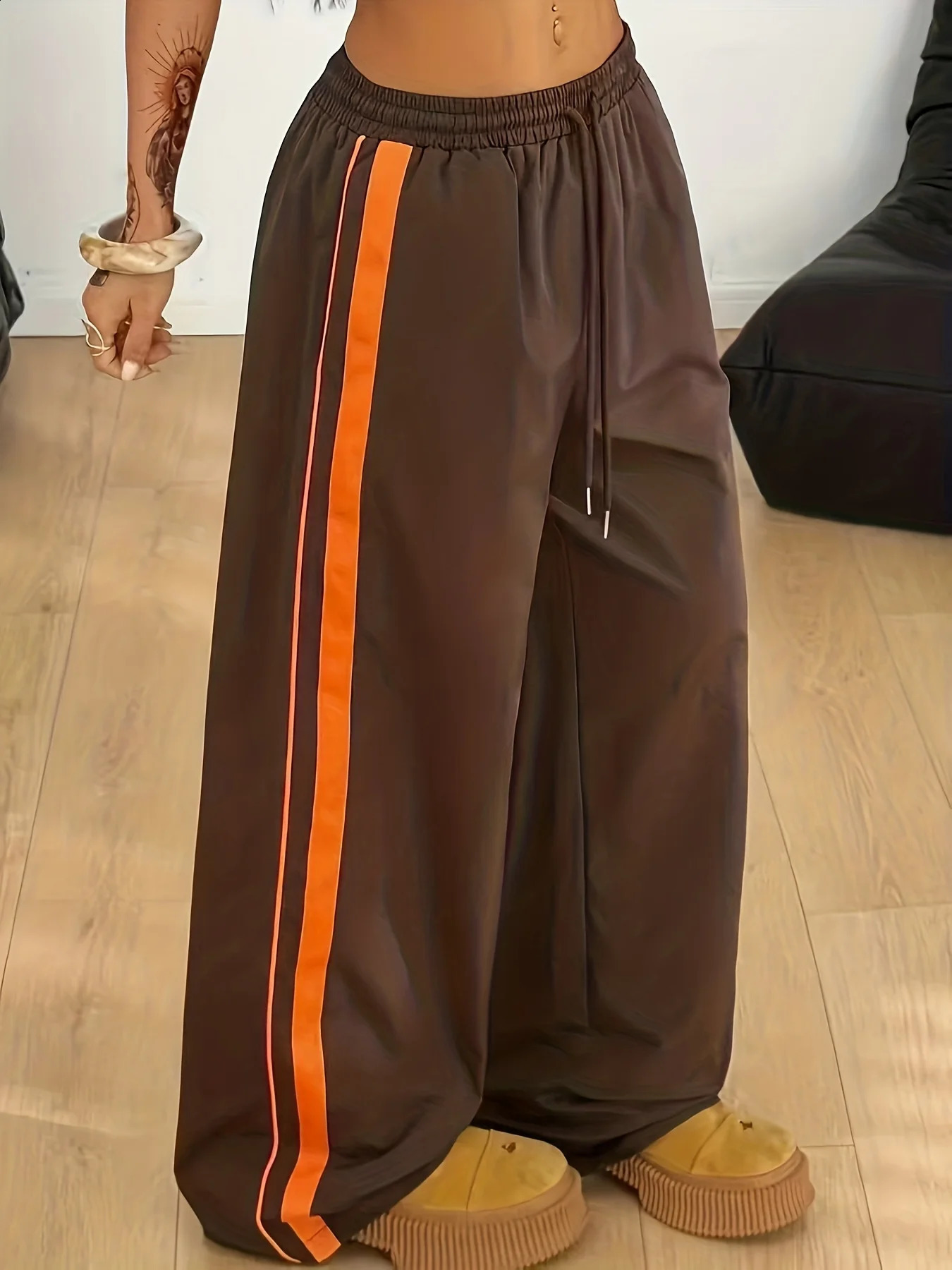 Womens Fashion ColorBlocked Casual Long Pants 260625 - view 4