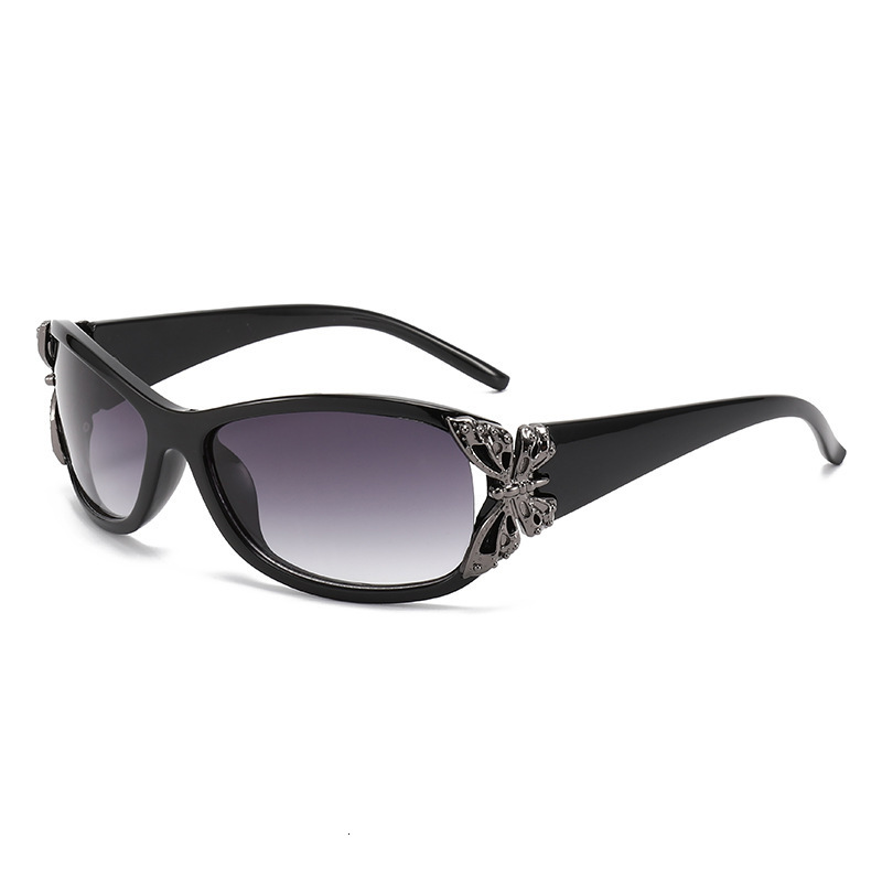 European And American New Butterfly-Decorated Sunglasses, Fashionable, Versatile, Unique, High-End, Uv-Protective Sunglasses - view 3