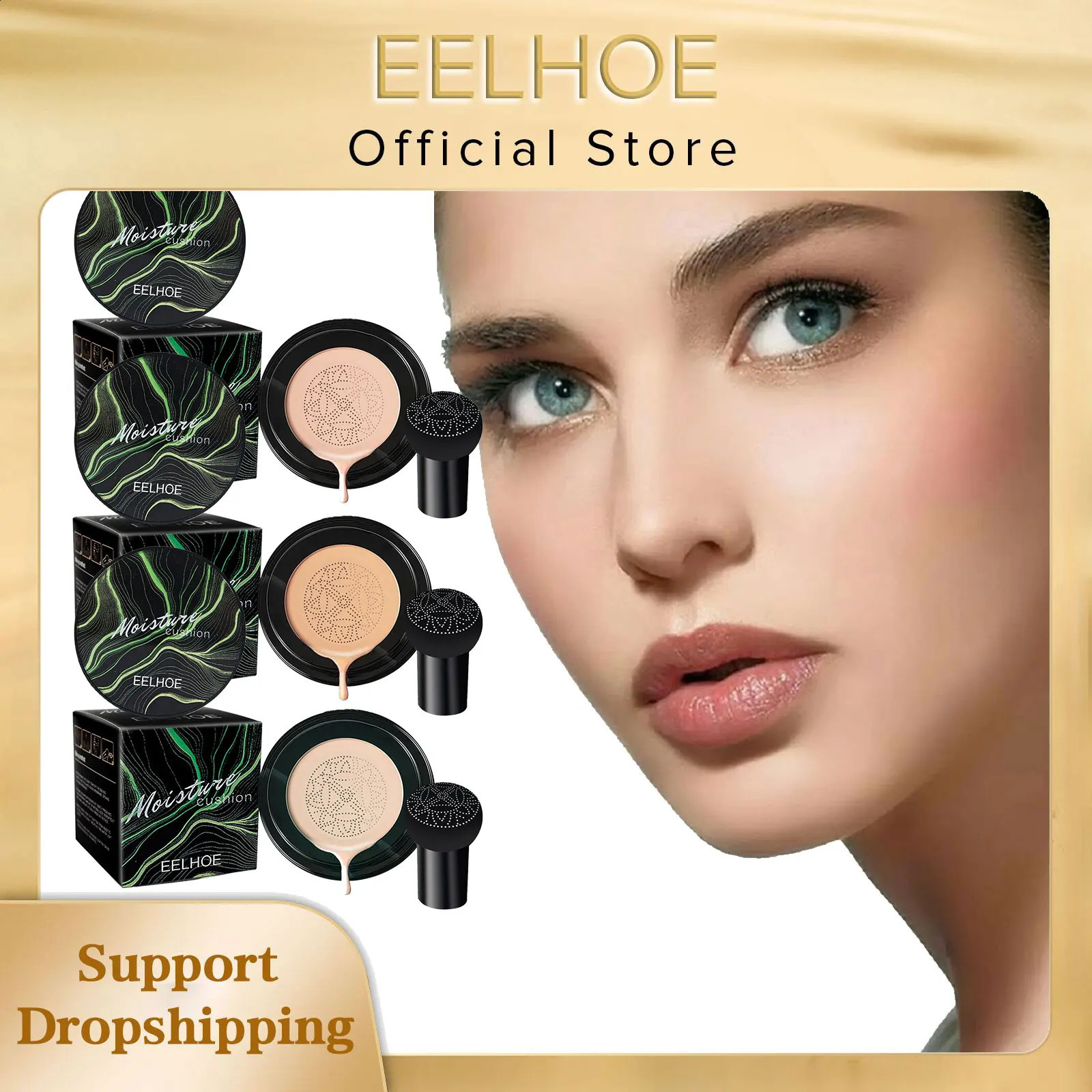 EELHOE Mushroom Head Air Cushion BB Cream Waterproof Moisturizing Face Cosmetics Brightening Makeup Base Magic Cream Foundation 260625