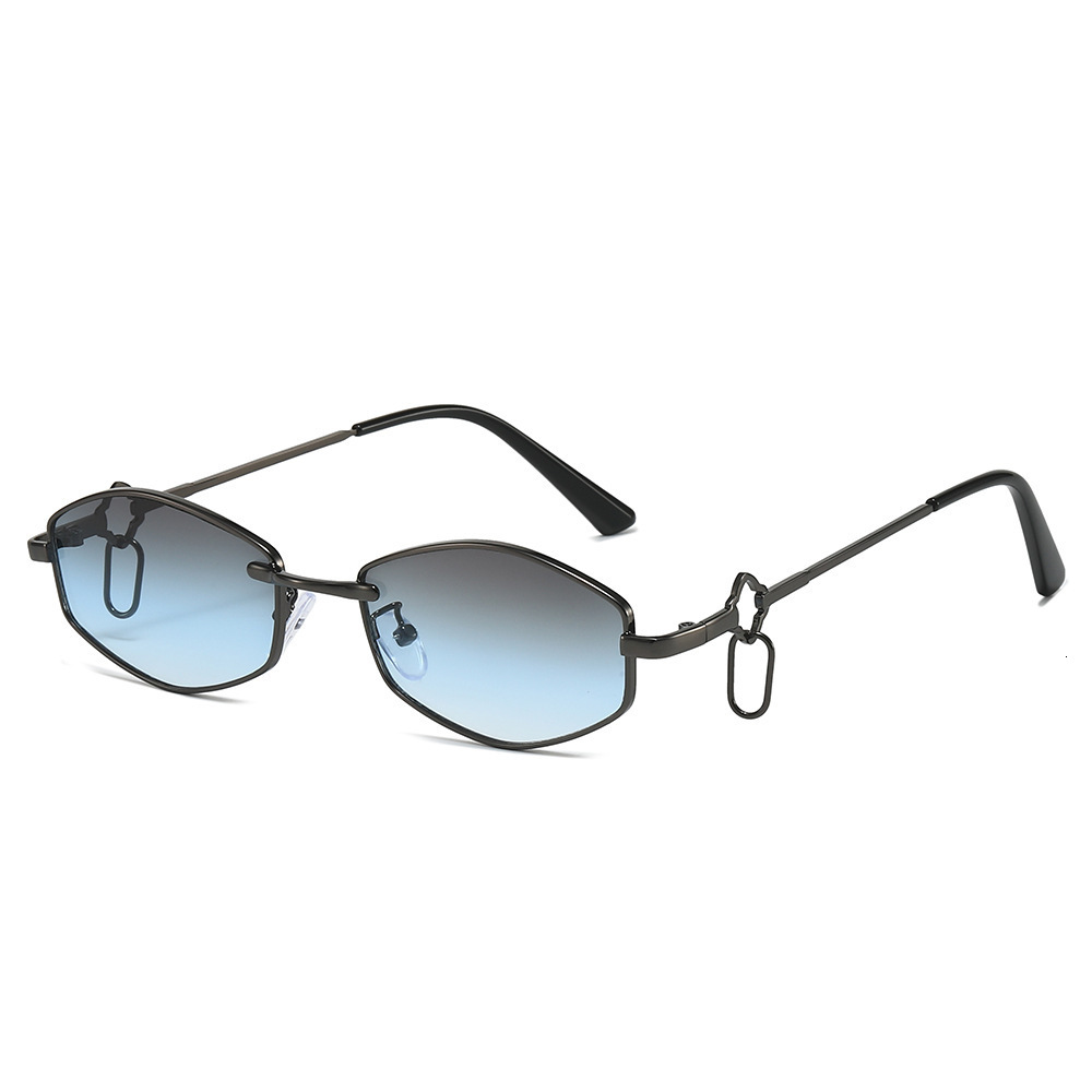 2026 New Double-Ring Fashion Sunglasses, European And American Style, Unique Ins Internet Celebrity Hip-Hop Funny Polygonal Sunglasses - view 5