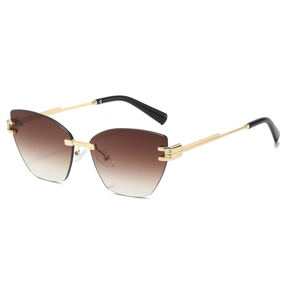 2026 New Frameless Men's European And American Fashion Trend Internet Celebrity Sunglasses, Women's Sunshade Sunglasses - view 4