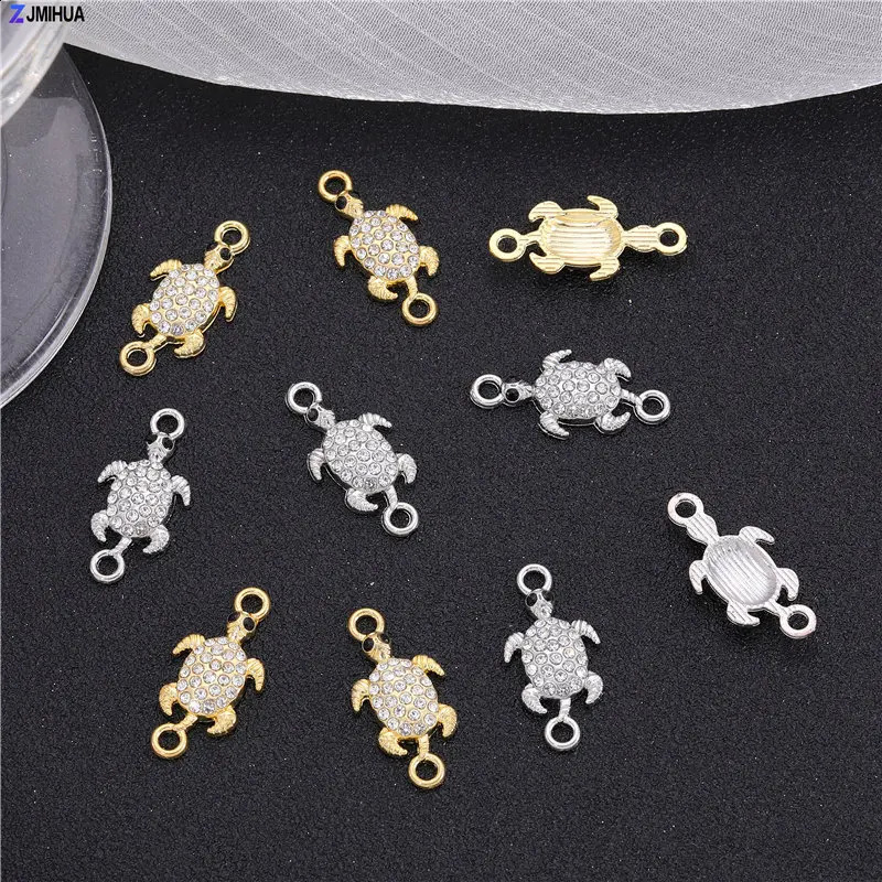 10pcs Crystal Charm Connectors For Jewelry Making Supplies Multiple Style Animal Heart Pendants DIY Bracelet Earring Accessories 260623 - view 4