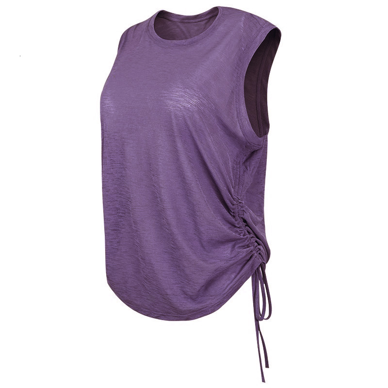 Sleeveless Sports Vest Women, Summer Thin Short-Sleeved Loose-Fitting Cover-Up For Running And Training, Quick-Drying Fitness Yoga Top Comfortable Yog - view 6