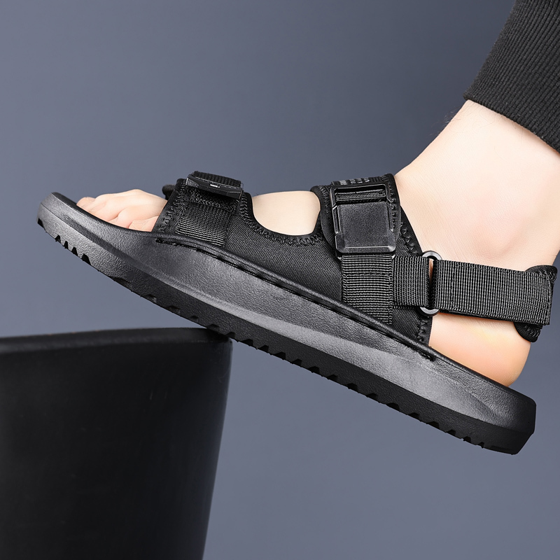 Men Adjustable Webbing Strap Platform Sandals Quick Release Buckle Thick Cushion Non Slip Open Toe Outdoor Beach Walking Casual Sandals - view 7