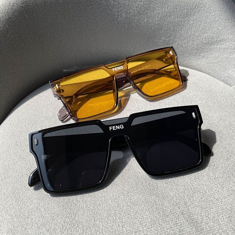 INS style sunglasses men's personality trendy and cool integrated style 2026 designer's new sunglasses women's mesh sunglasses casual a - view 4