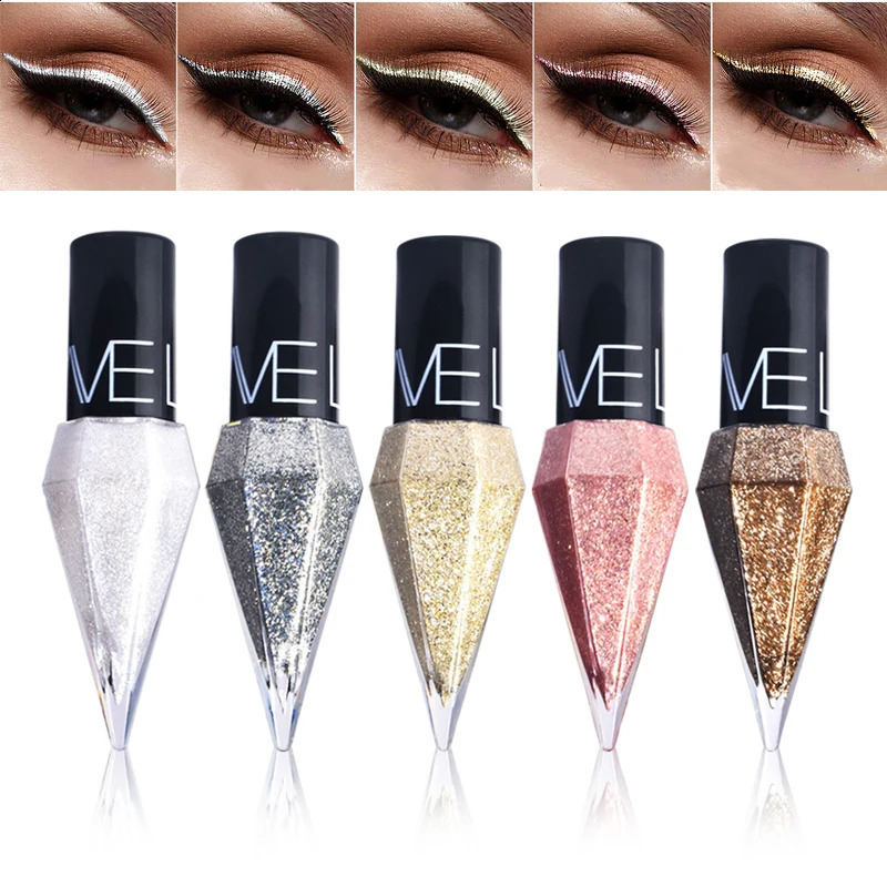 Diamond Sparkling Liquid Eyeliner Pearlescent color development quick dry waterproof not easily smudging liquid eyeliner 260626