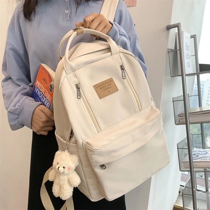 DIEHE Solid Color Women Backpack High Quality Youth Waterproof Backpacks for Teenage Girls Female School Shoulder Bag Bagpack y260615 - view 1