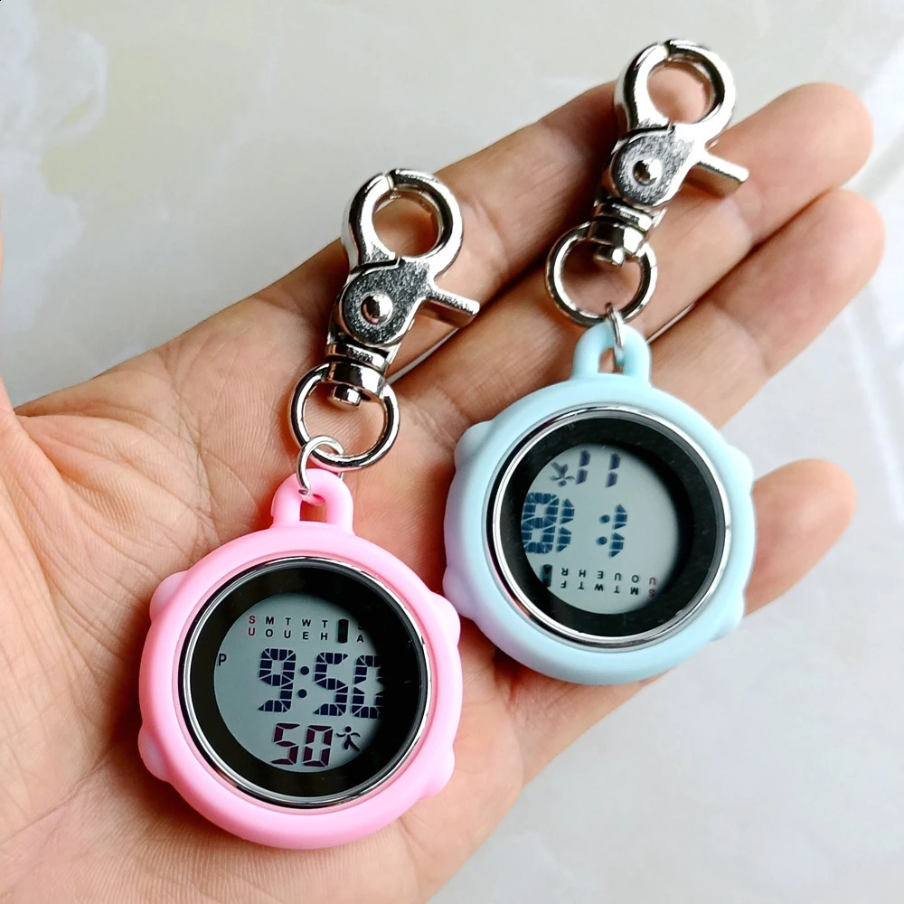 Multifunctional Electronic Digital Pocket Watches Unisex Women Mens Nurse Doctor Hanging Carabiner Keychains Students Clock 260626 - view 3