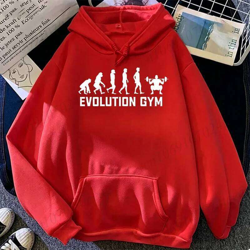 Funny Gym Graphic Sportwear Personalized Men Women Human Evolution Novelty Sweatshirt Fashion Hooded Hoodies W260626 - view 6