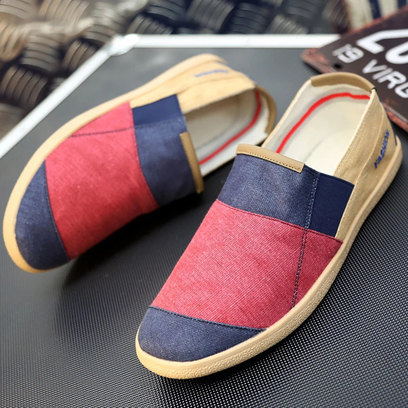 Mens Loafers Summer Slip On Canvas Shoes Men Casual Shoes For Men Flat Fishermans Shoes Women Breathable Mens Espadrilles 260626